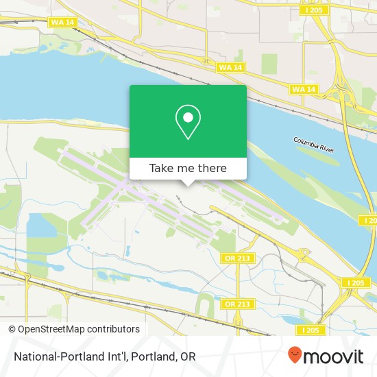 National-Portland Int'l map
