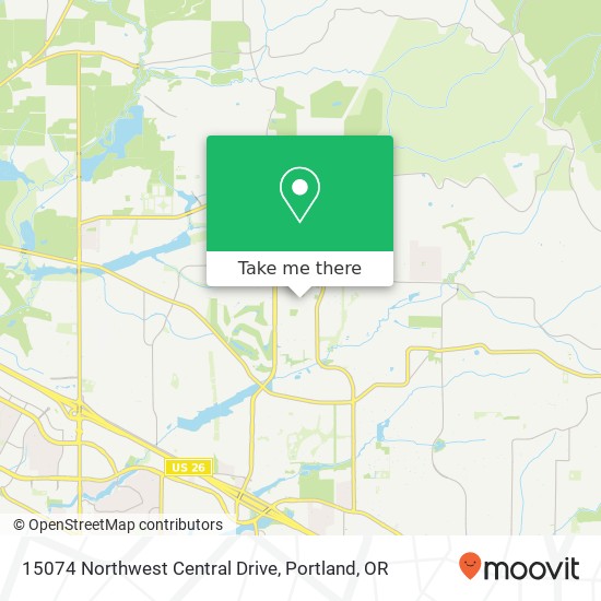 Mapa de 15074 Northwest Central Drive