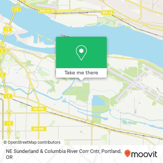 NE Sunderland & Columbia River Corr Cntr map