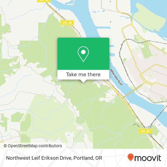 Northwest Leif Erikson Drive map