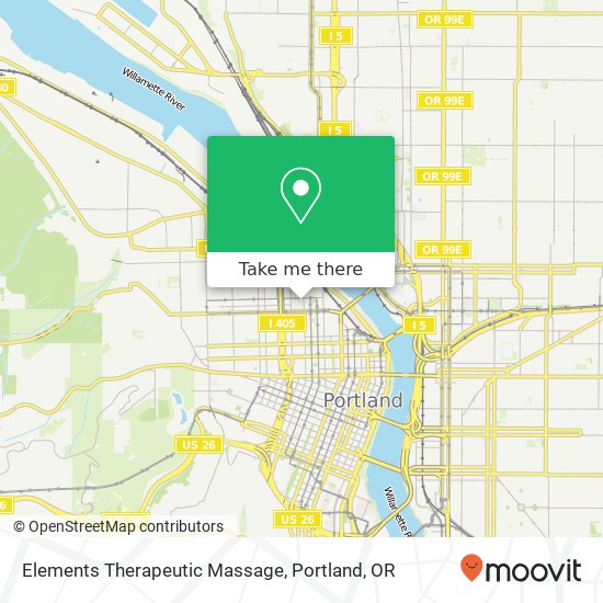 Elements Therapeutic Massage map