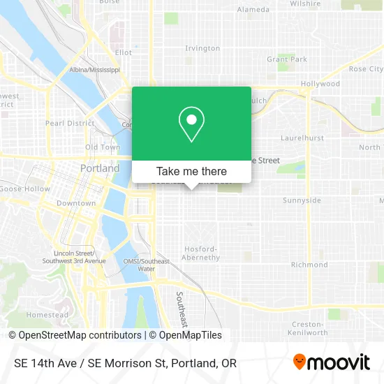 Mapa de SE 14th Ave / SE Morrison St