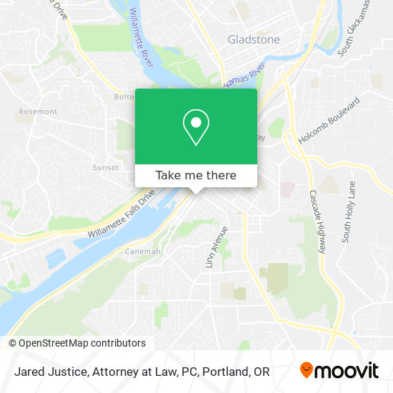 Mapa de Jared Justice, Attorney at Law, PC