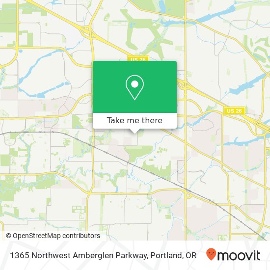 1365 Northwest Amberglen Parkway map