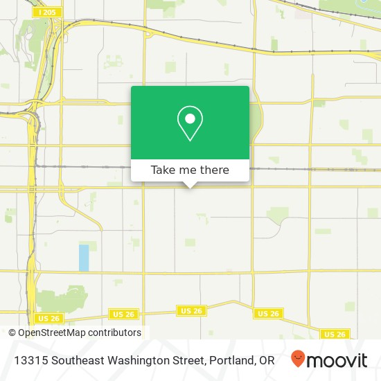 13315 Southeast Washington Street map