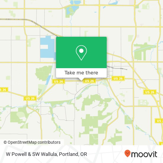 Mapa de W Powell & SW Wallula