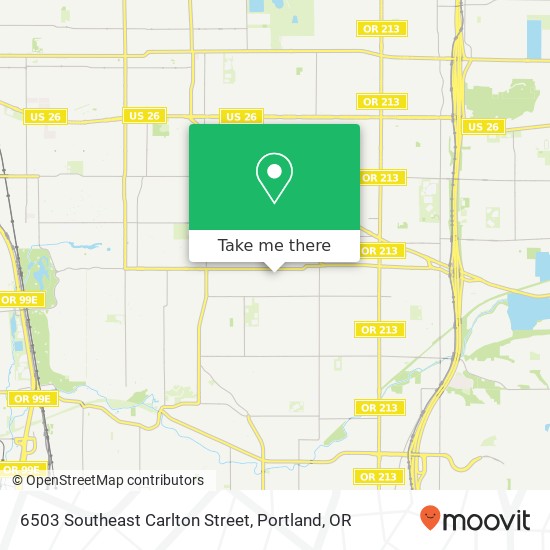 6503 Southeast Carlton Street map
