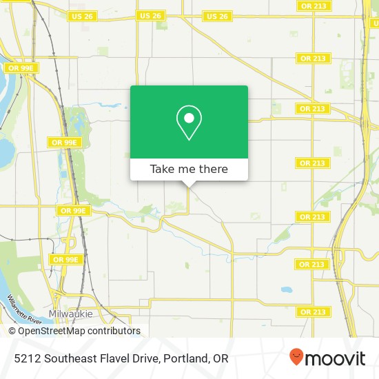 5212 Southeast Flavel Drive map