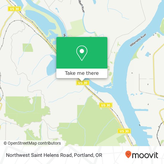Northwest Saint Helens Road map
