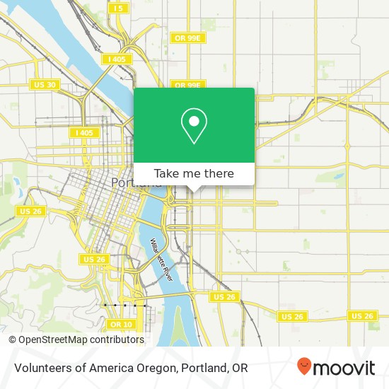 Mapa de Volunteers of America Oregon