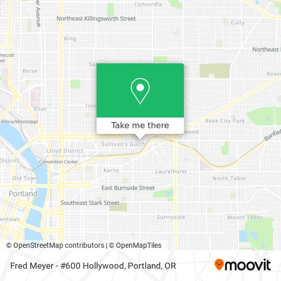 Fred Meyer - #600 Hollywood map