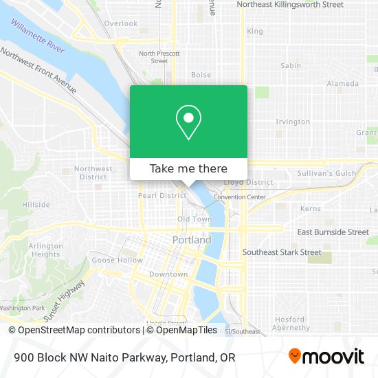 900 Block NW Naito Parkway map