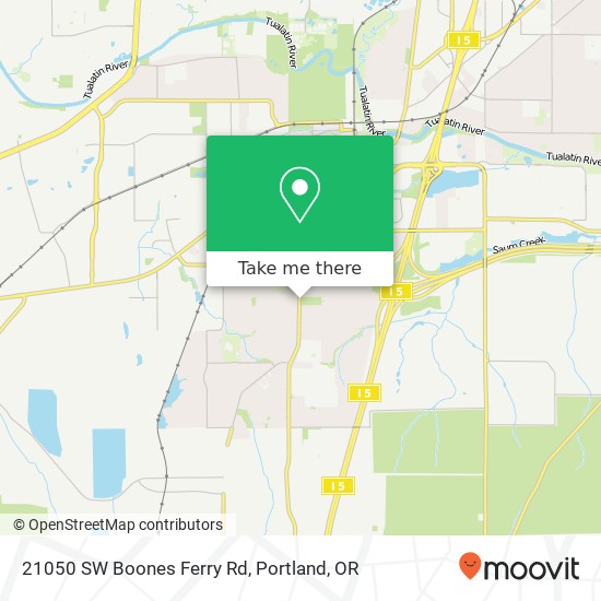 Mapa de 21050 SW Boones Ferry Rd