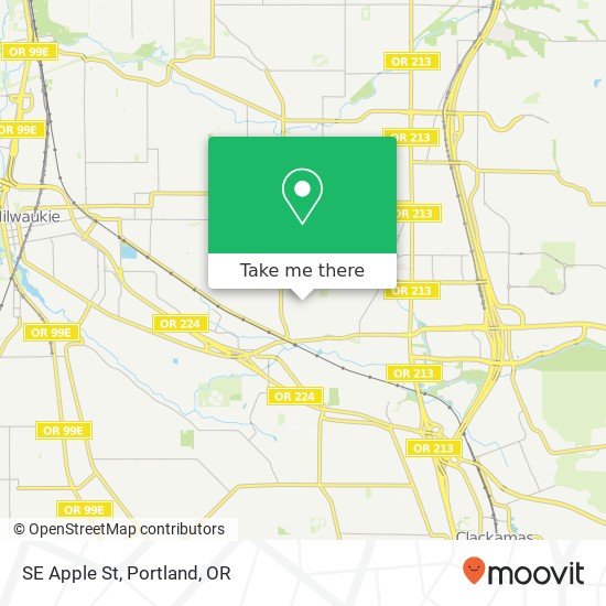 SE Apple St map