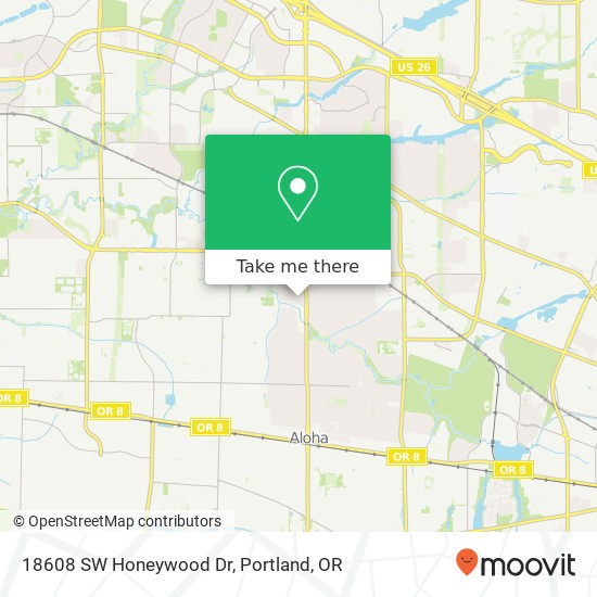 18608 SW Honeywood Dr map