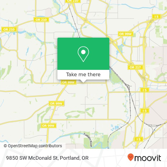 Mapa de 9850 SW McDonald St