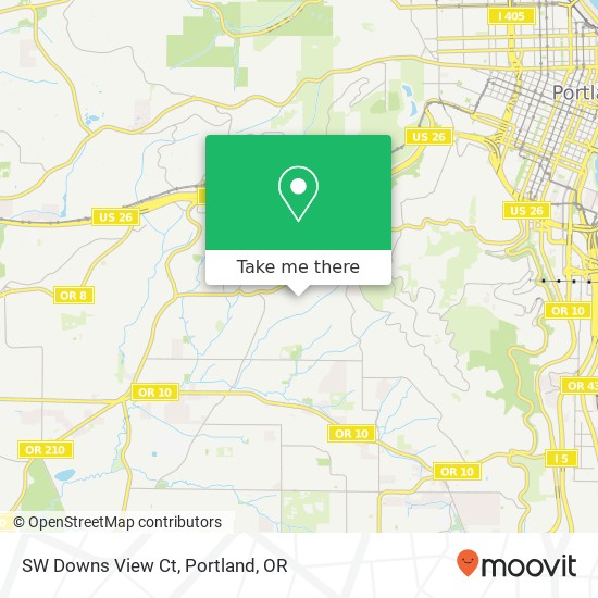 SW Downs View Ct map