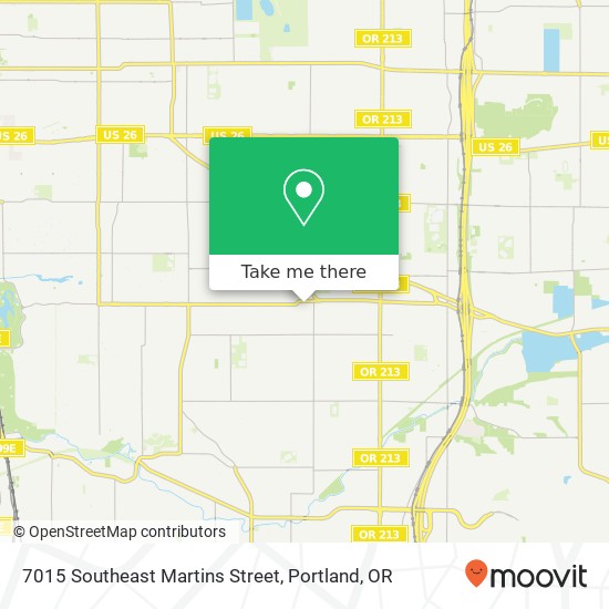 7015 Southeast Martins Street map