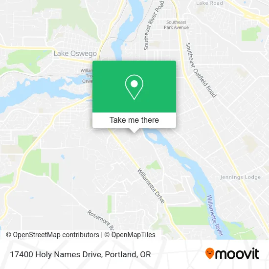 Mapa de 17400 Holy Names Drive