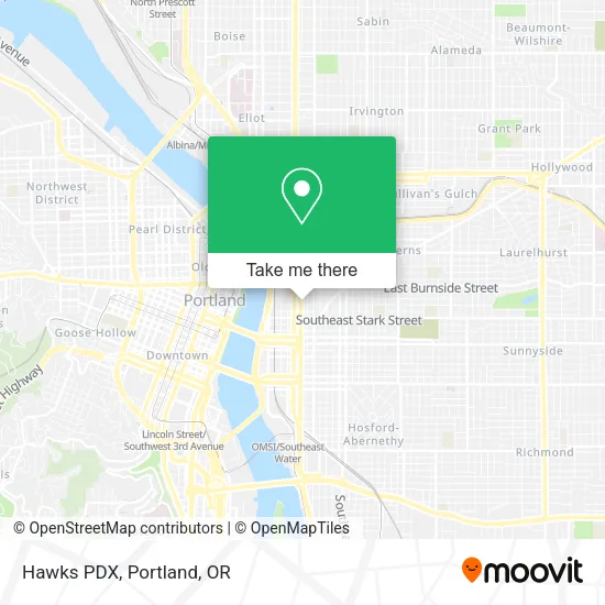 Hawks PDX map