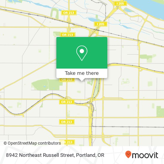 8942 Northeast Russell Street map