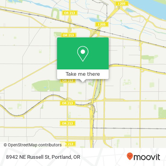 8942 NE Russell St map
