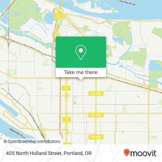 Mapa de 405 North Holland Street