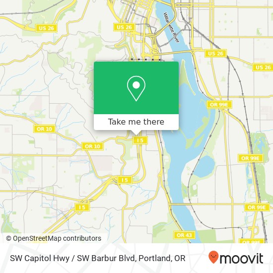 Mapa de SW Capitol Hwy / SW Barbur Blvd