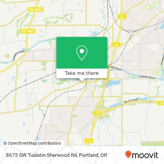 Mapa de 8675 SW Tualatin-Sherwood Rd