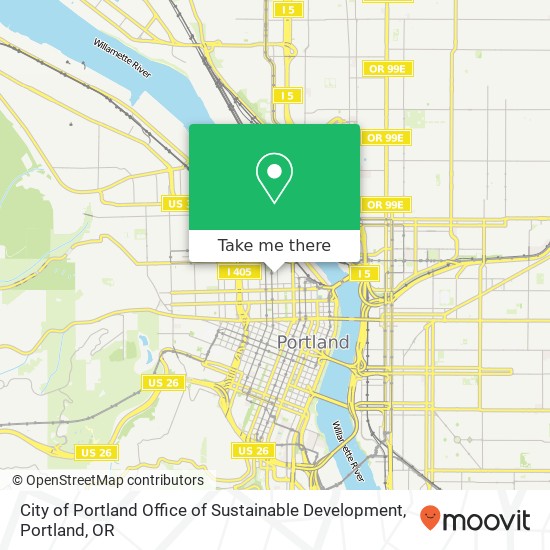 City of Portland Office of Sustainable Development map