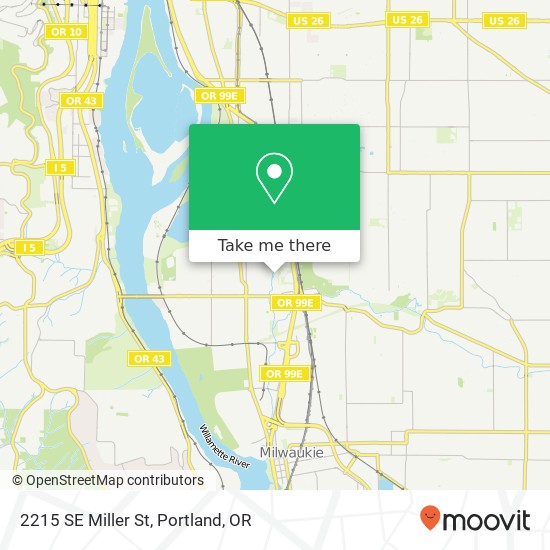 2215 SE Miller St map