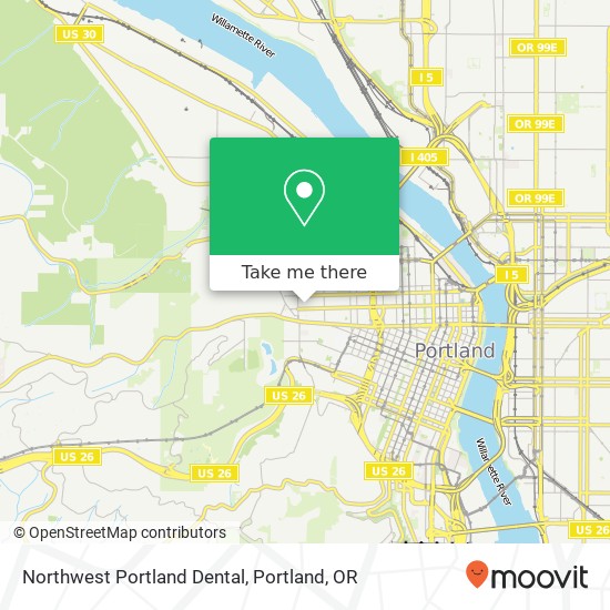Mapa de Northwest Portland Dental