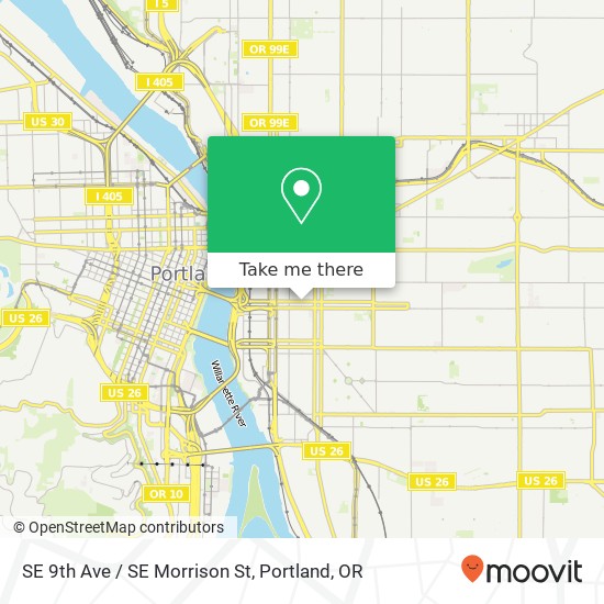 SE 9th Ave / SE Morrison St map
