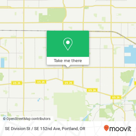 SE Division St / SE 152nd Ave map