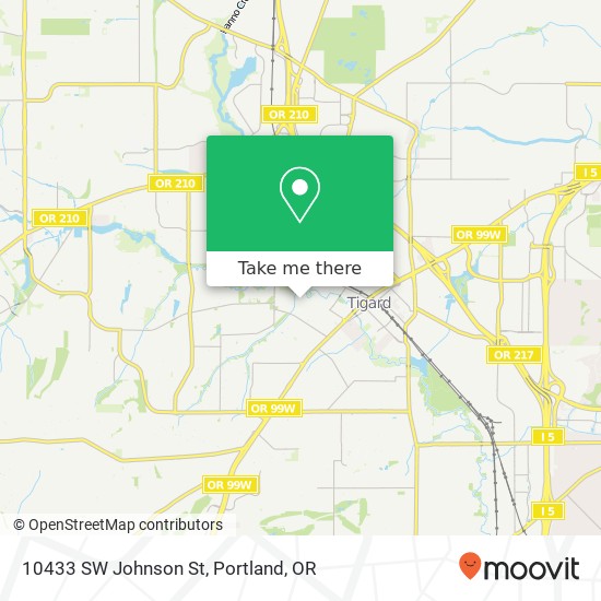 10433 SW Johnson St map