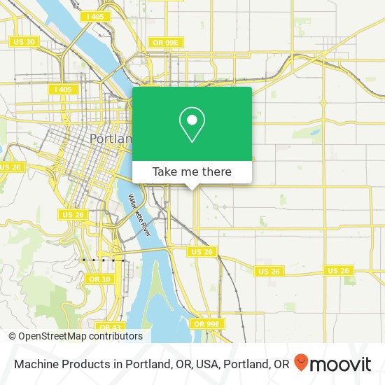 Mapa de Machine Products in Portland, OR, USA