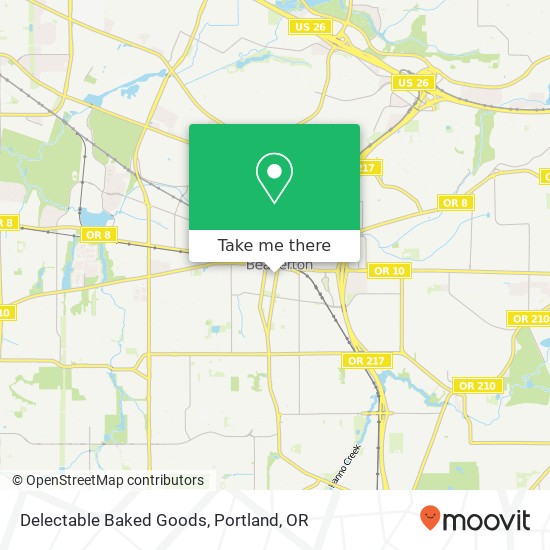 Mapa de Delectable Baked Goods, 12400 SW 1st St Beaverton, OR 97005