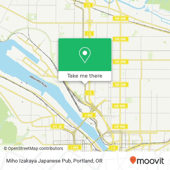Mapa de Miho Izakaya Japanese Pub, 4057 N Interstate Ave Portland, OR 97227