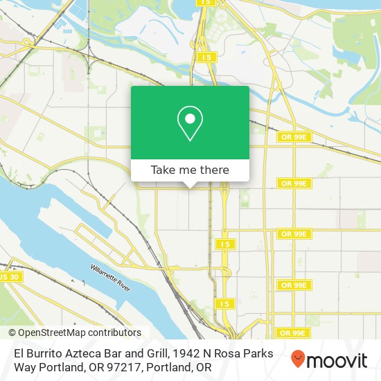 El Burrito Azteca Bar and Grill, 1942 N Rosa Parks Way Portland, OR 97217 map