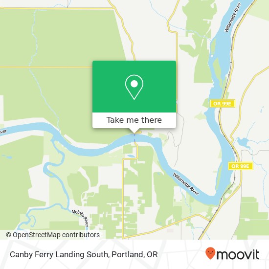 Canby Ferry Landing South map