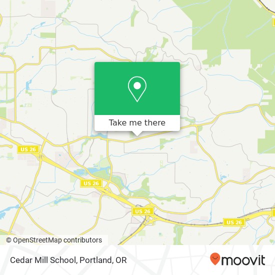 Mapa de Cedar Mill School