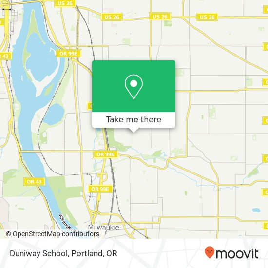 Duniway School map