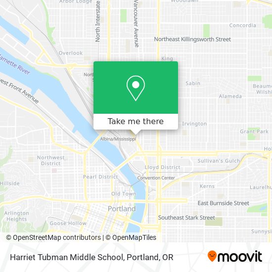 Harriet Tubman Middle School map