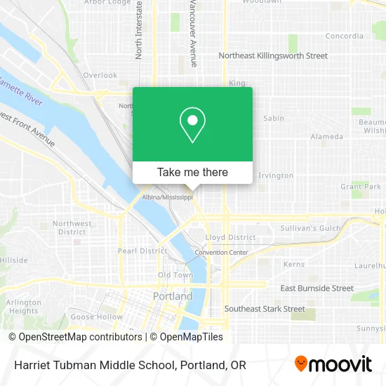 Mapa de Harriet Tubman Middle School