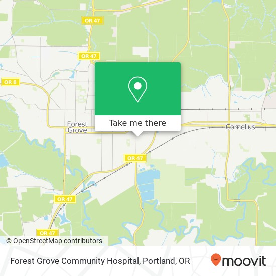 Forest Grove Community Hospital map