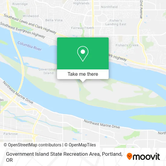 Government Island State Recreation Area map