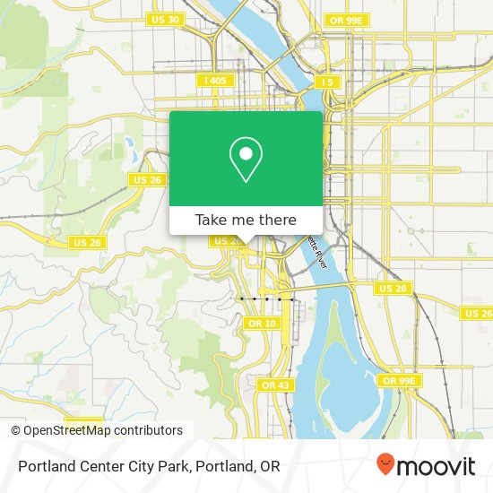 Portland Center City Park map