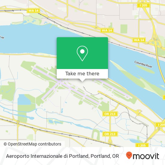 Mapa de Aeroporto Internazionale di Portland