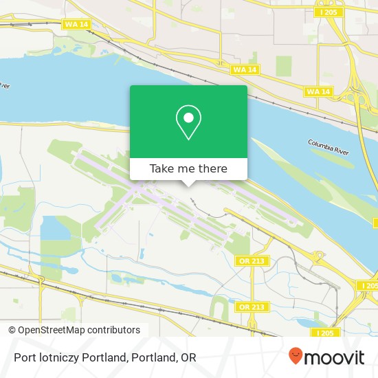 Mapa de Port lotniczy Portland