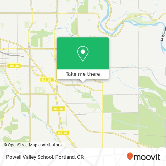 Mapa de Powell Valley School